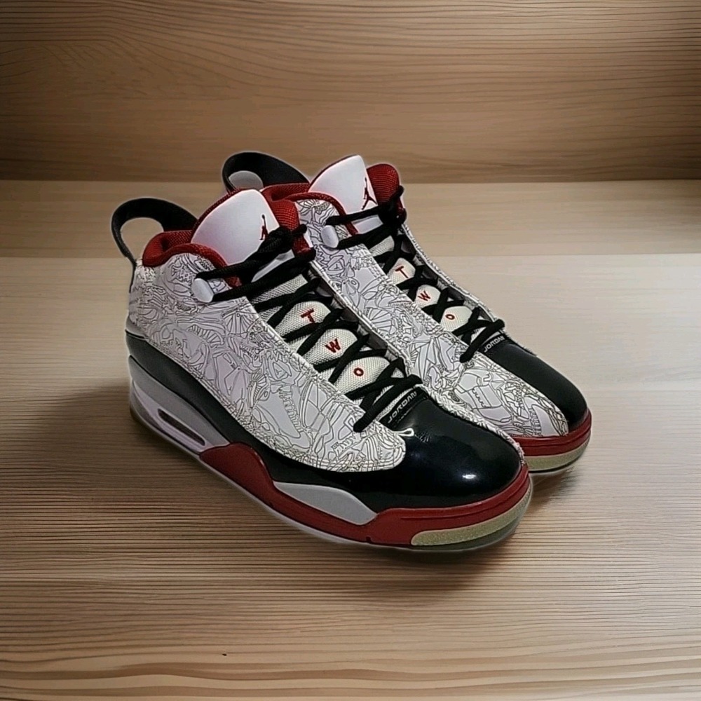 Nike‎ Air Jordan Dub Zero Varsity Red White Men Casual Shoes 311046-160 Size 12